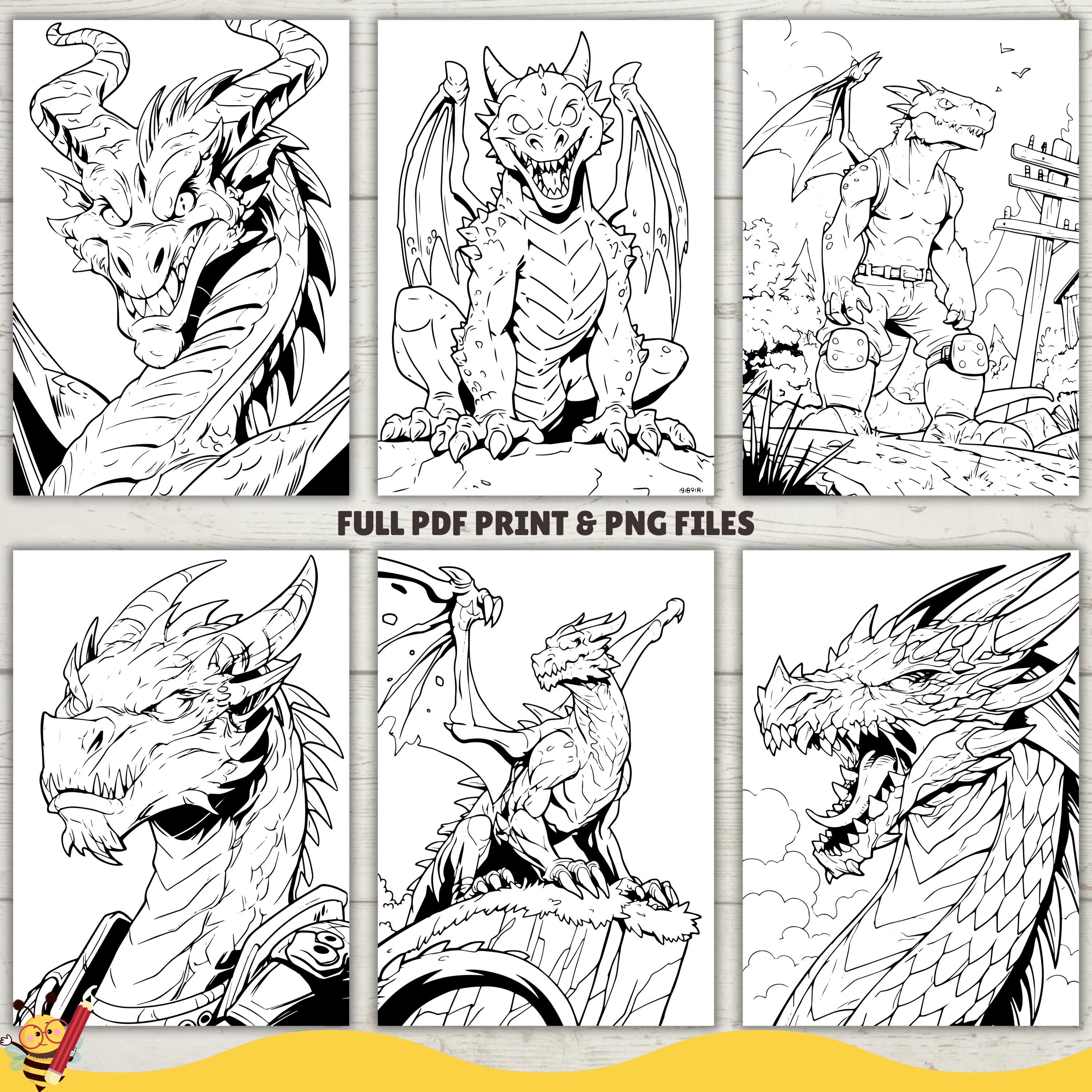 Dnd Dragons Coloring Pages, Dragon Coloring Book, Dungeons and Dragons ...