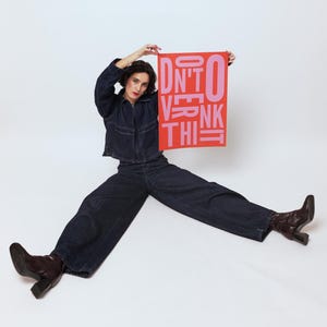 DON'T OVERTHINK IT!  A2 posters | Typo Poster | Typography | Graphic design | Poster design | Graphic | Graphic Design Print | Graphic design print