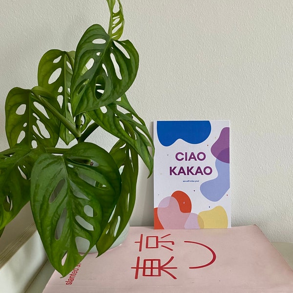 CIAO KAKAO farewell postcard | Illustration | Typography | Goodbye | Poster Design | Graphic | Graphic Design Print | design