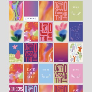 DON'T OVERTHINK IT! A4 Print | Typography Poster | Typography | Graphic design | Poster design | Graphic | Graphic Design Print | Graphic design print image 11