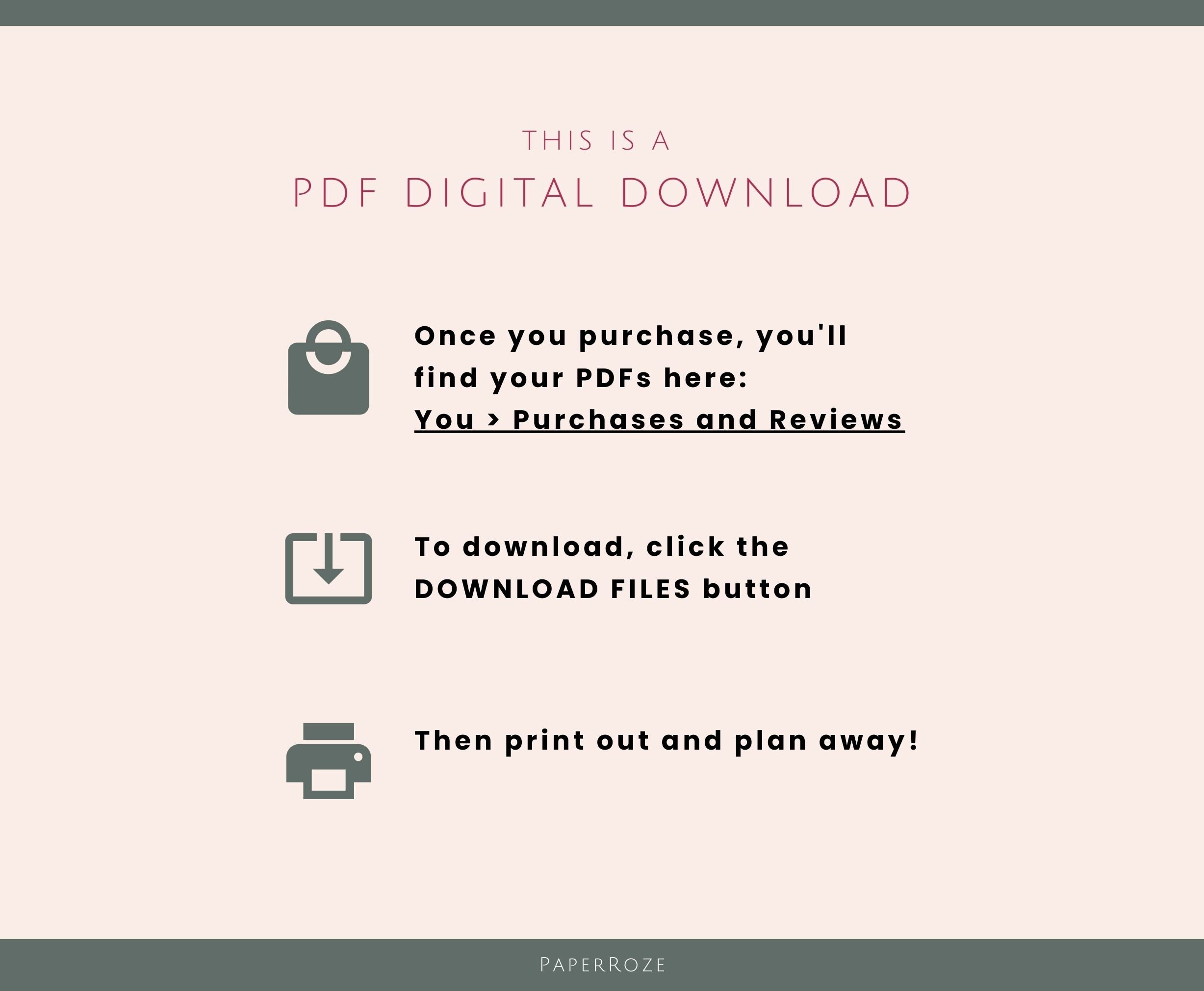 Quarterly Goal Planner Printable Goal Planner Digital Goal Etsy