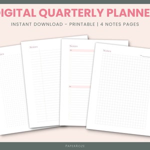 2024 Quarterly Goal Planner | Printable Weekly Planner, Digital Goal ...