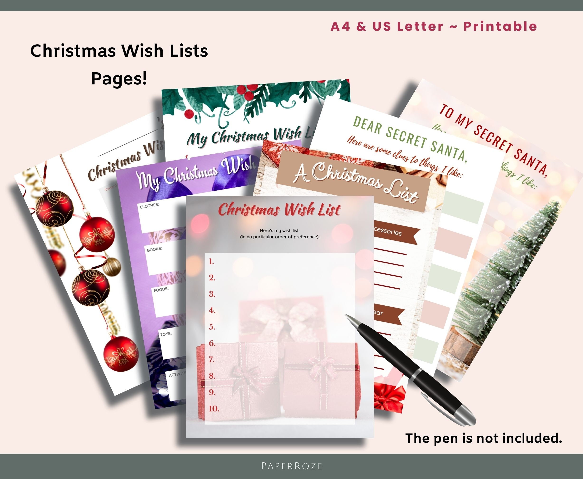 Festive Christmas Planner Printable. Holiday Organizer. Xmas - Etsy