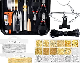 2 Set Jewelry Making Kit Jewelry Findings Starter Kits Beading Silver & Gold 2 Set Jewelry Making Kit Jewelry Findings Starter Kits Beading Silver & Gold