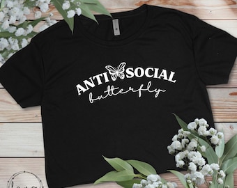 Camiseta recortada Antisocial Butterfly Crop Top