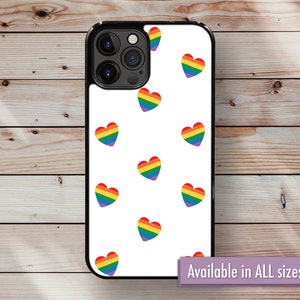 Rainbow Hearts Pride LGBTQ+ iPhone Phone Case