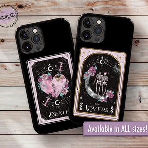 Tarotkaart "The Lovers / Death" iPhone-hoesje