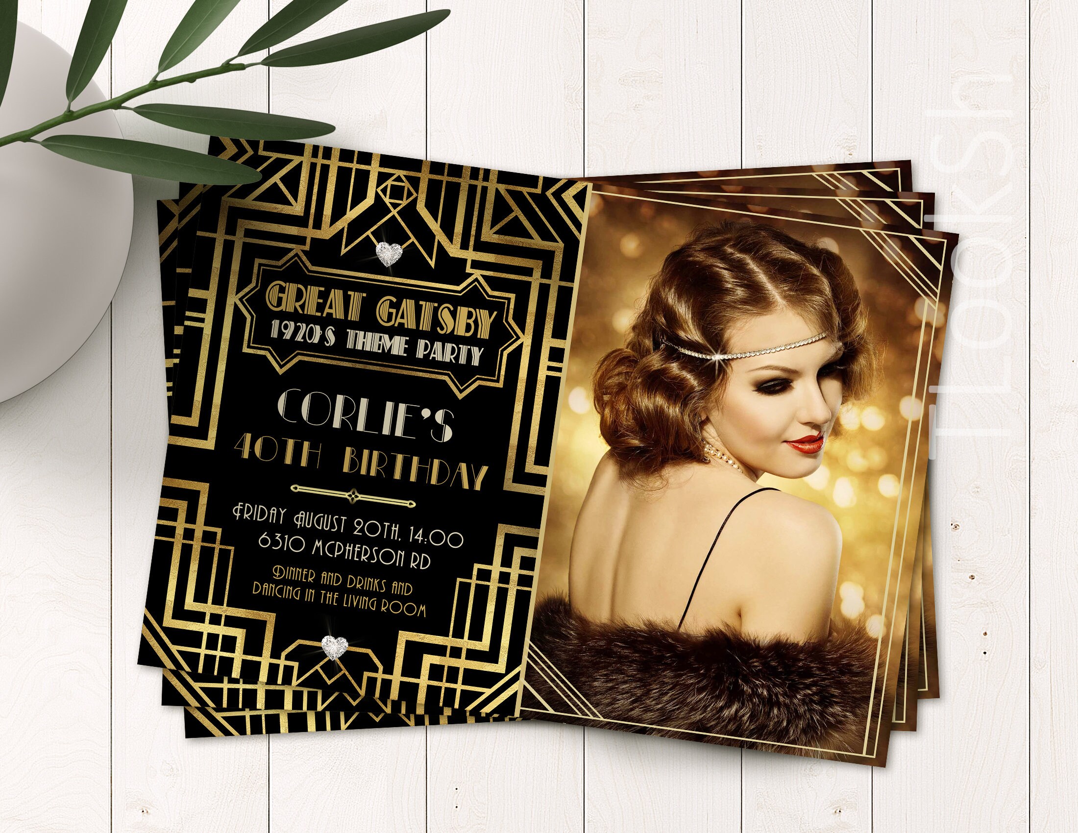 Gatsby Invitation Design