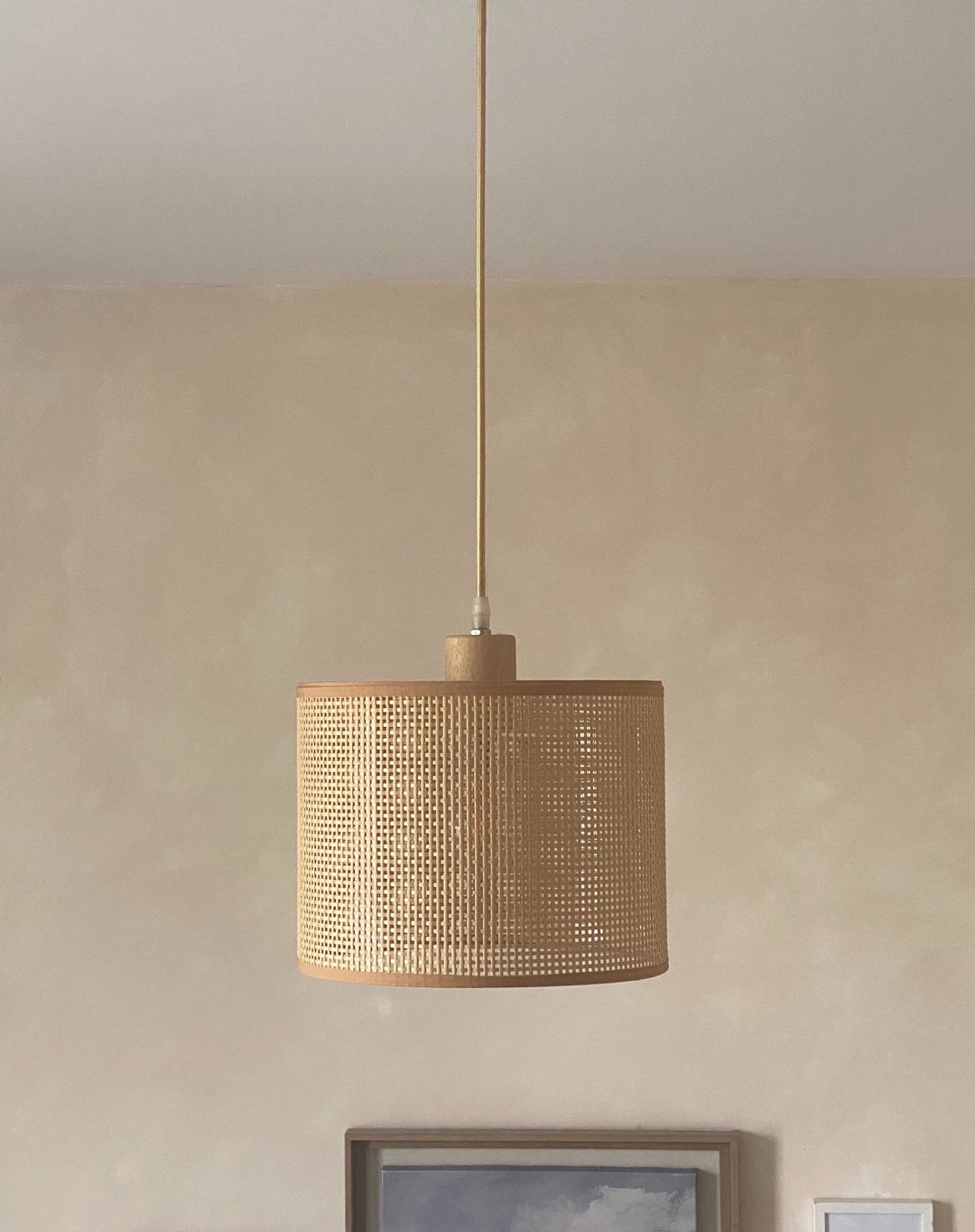 Rattan Cane Light Shade Cover Etsy