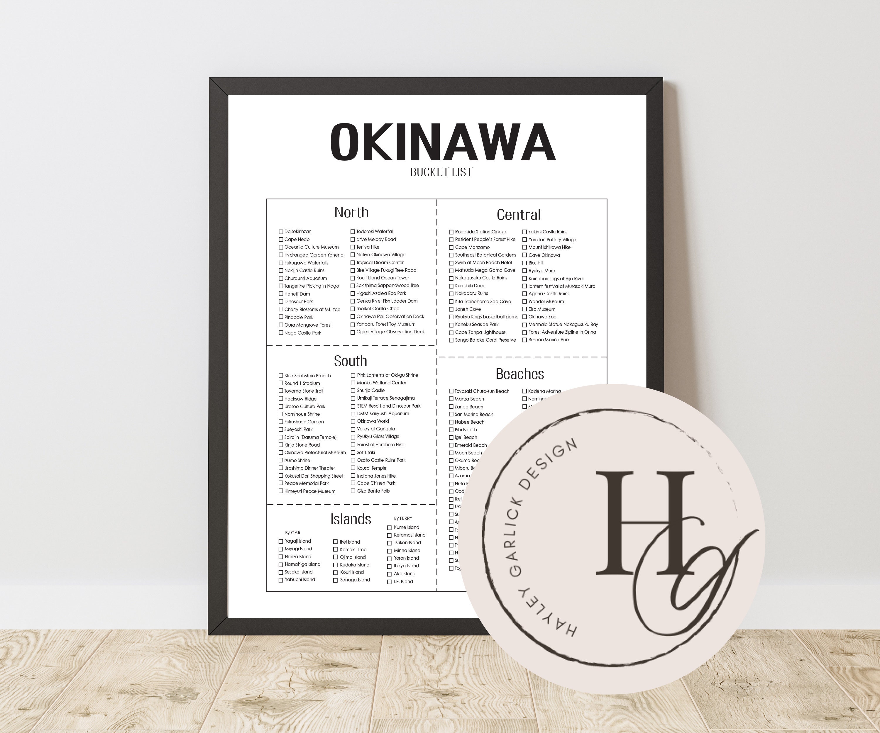 Okinawa Bucket List Etsy