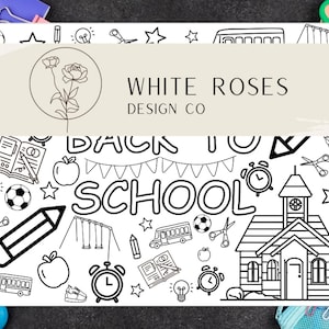 Back to School coloring page, 18&quot;x24&quot;