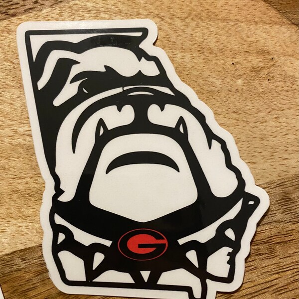 Car Decal - UGA Georgia Bulldogs Decal Permanent Adhesive