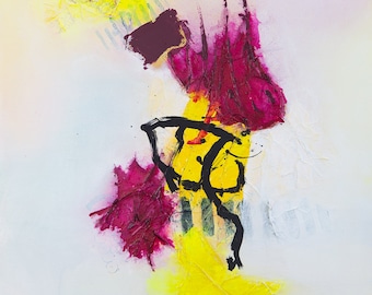 Acrylic abstract, bright colors, large wall art, handmade, good vibes, LiLoByLiLo