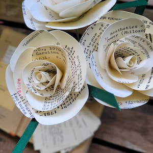 Catalogue de cartes de bibliothèque Roses en papier : recyclées, cadeau de bibliothécaire, recyclées