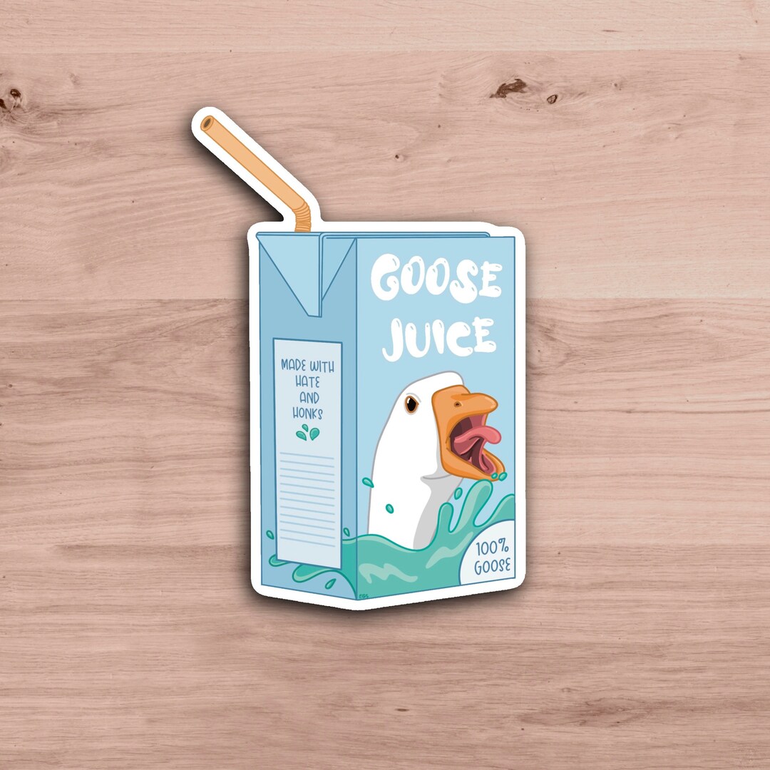 Goose Juice Box Chaotic Honks Matte Vinyl Sticker Etsy
