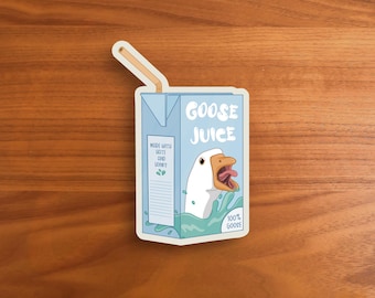 Goose Juice Box Sticker | Matte Vinyl Decal, Funny Animal Gift