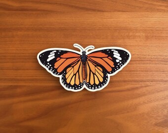 Monarch Butterfly Sticker, Nature Art, Laptop Decal