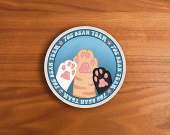 Cat Paws Sticker or Magnet – Toe Bean Team Vinyl Decal