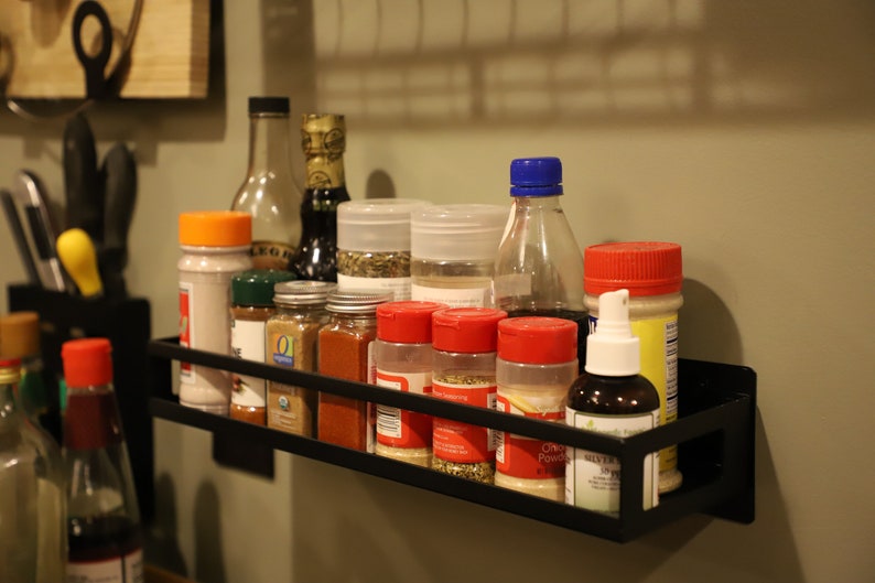 Wall Mounted Spice Rack Organize Your Spices, Sauces, Seasonings in Your Kitchen image 2