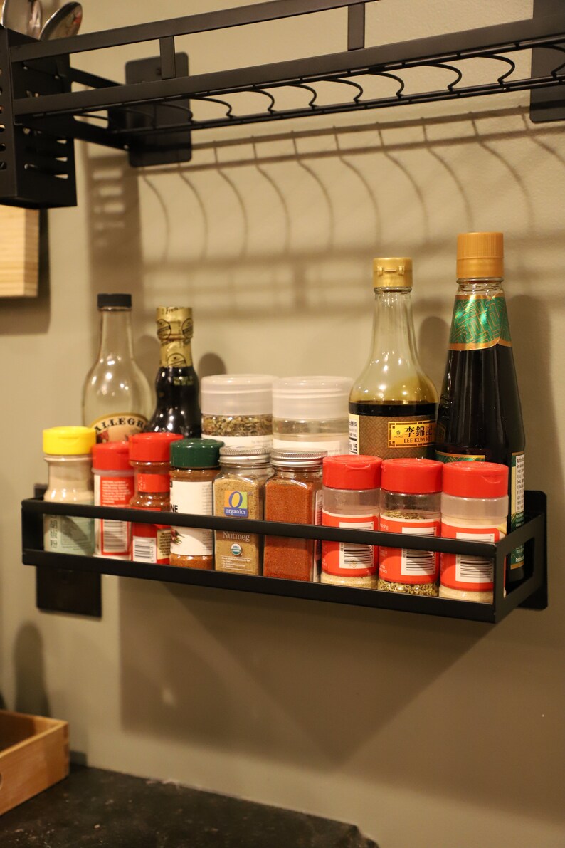 Wall Mounted Spice Rack Organize Your Spices, Sauces, Seasonings in Your Kitchen image 6