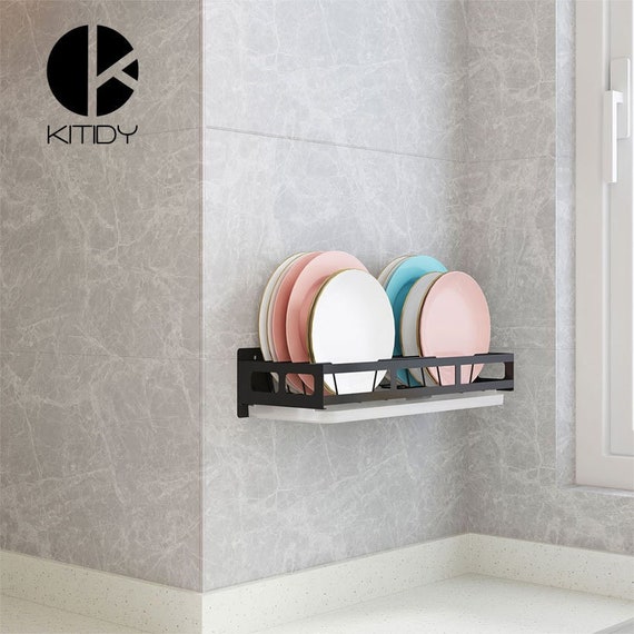 Kitidy Wall-mounted Kitchen Organizer Whole Set - Plate Rack, Bowl Rack,  Pot Lid Holder/Cutting Board Holder, Knife Rack, Spice Rack, Utensil Holder.