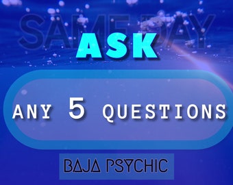 SAME DAY- Online Psychic Reading 5 Questions, Any Topic, In-depth Comprehensive Answers