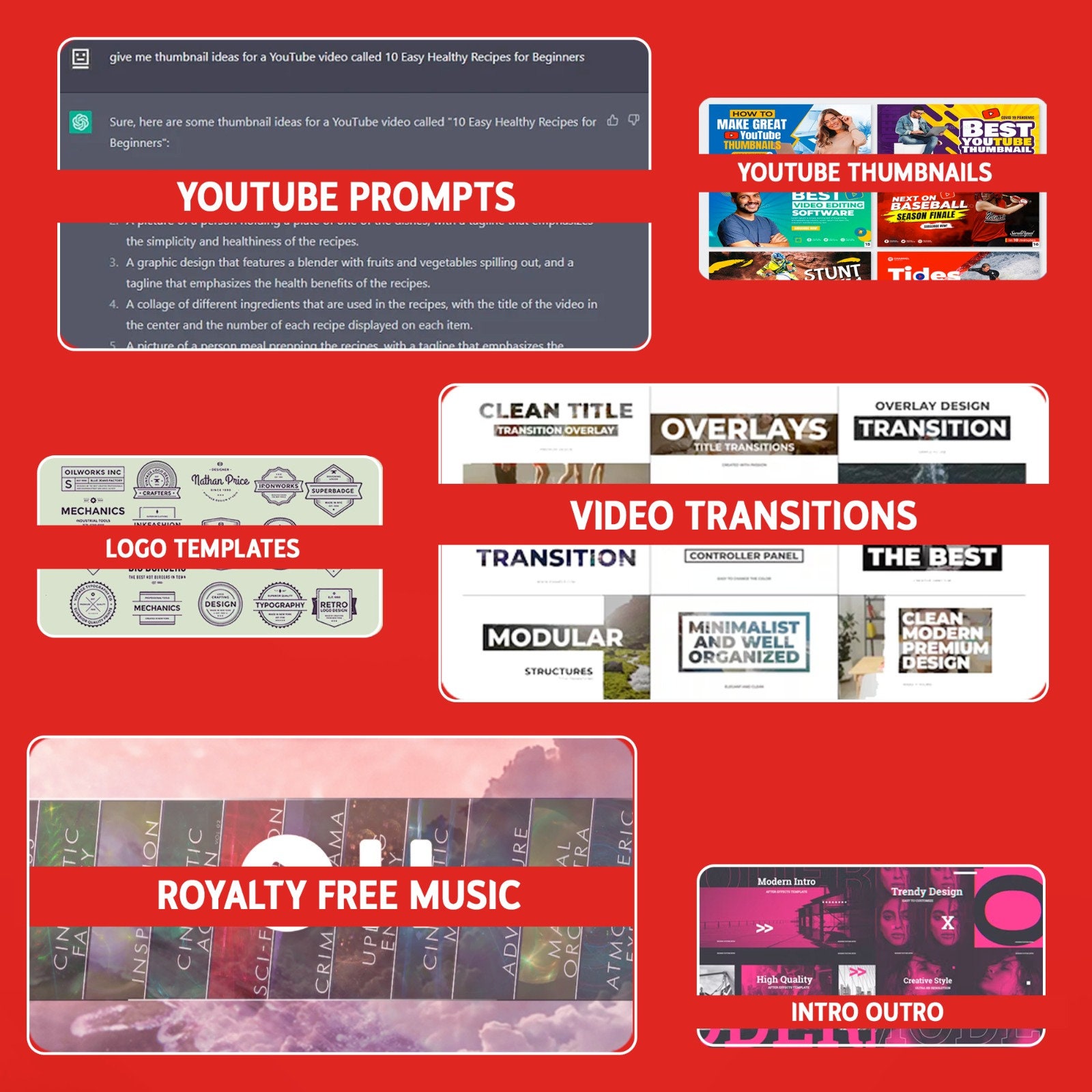 Youtuber Toolkit, Youtuber Branding Kit, Youtube Channel Thumbnail