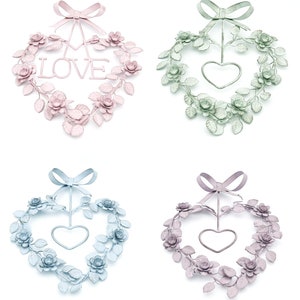 Hanging decoration decorative pastel heart love metal window jewelry door decoration wedding