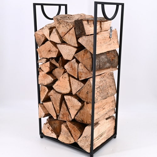 Firewood Stand Fireplace Wood Shelf Log Rack Metal Wood Etsy