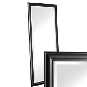 Peut inclure: Deux miroirs rectangulaires avec des cadres noirs. Un miroir est droit, et l'autre est partiellement visible au premier plan. Les miroirs ont un design simple et élégant, adapté à divers styles d'intérieur.