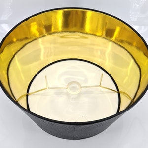 Großer Lampenschirm für Steh-und Hängeleuchten Kunstleder Schirm Braun oder Schwarz Ø 50cm Bild 7