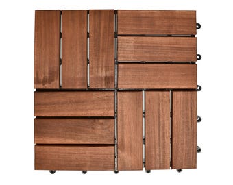 Terassenfliese Klickfliese Holzfliese 30x30 cm Akazienholz 9Stk/Pck (59051)