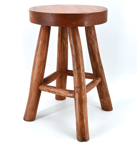 Teak round stool deals