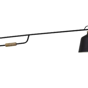Lámpara de pared BANU de Light & Living 120x25x45 cm madera negra (3120312)