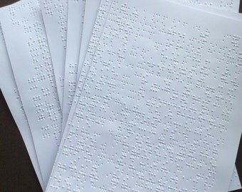 8 Sheets A5 Crisp White Braille Paper for Junk Journalling & Scrapbooks