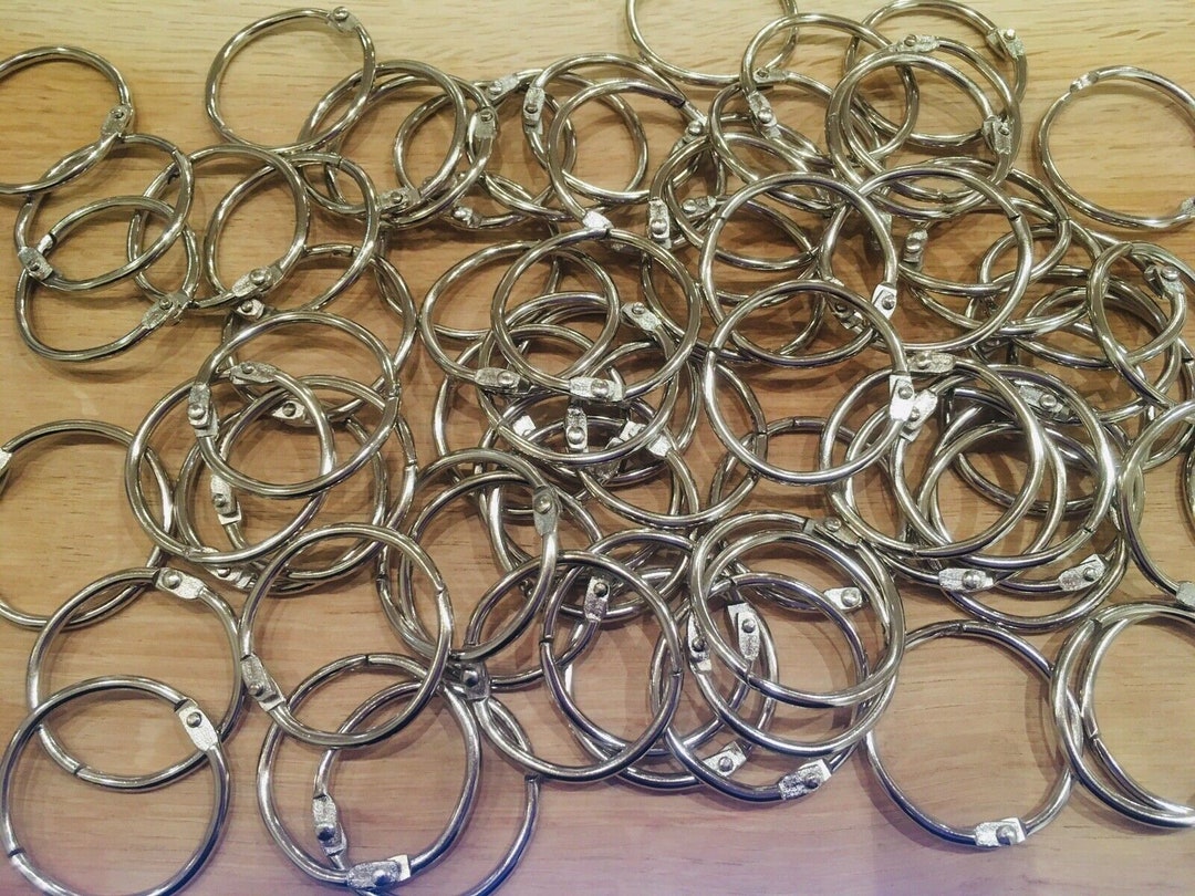 Metal Hinged Bookbinding Rings Split Keyrings - 32mm - 10 Pack - Etsy