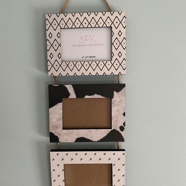 Hanging Picture Frames on a Rope Etsy