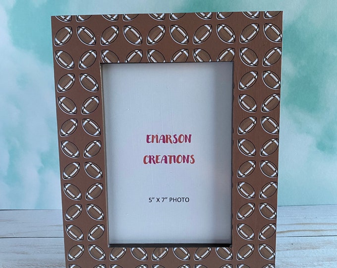 Football Picture Frame 5x7 Photo Frame Boys Sports Room Decor Parent