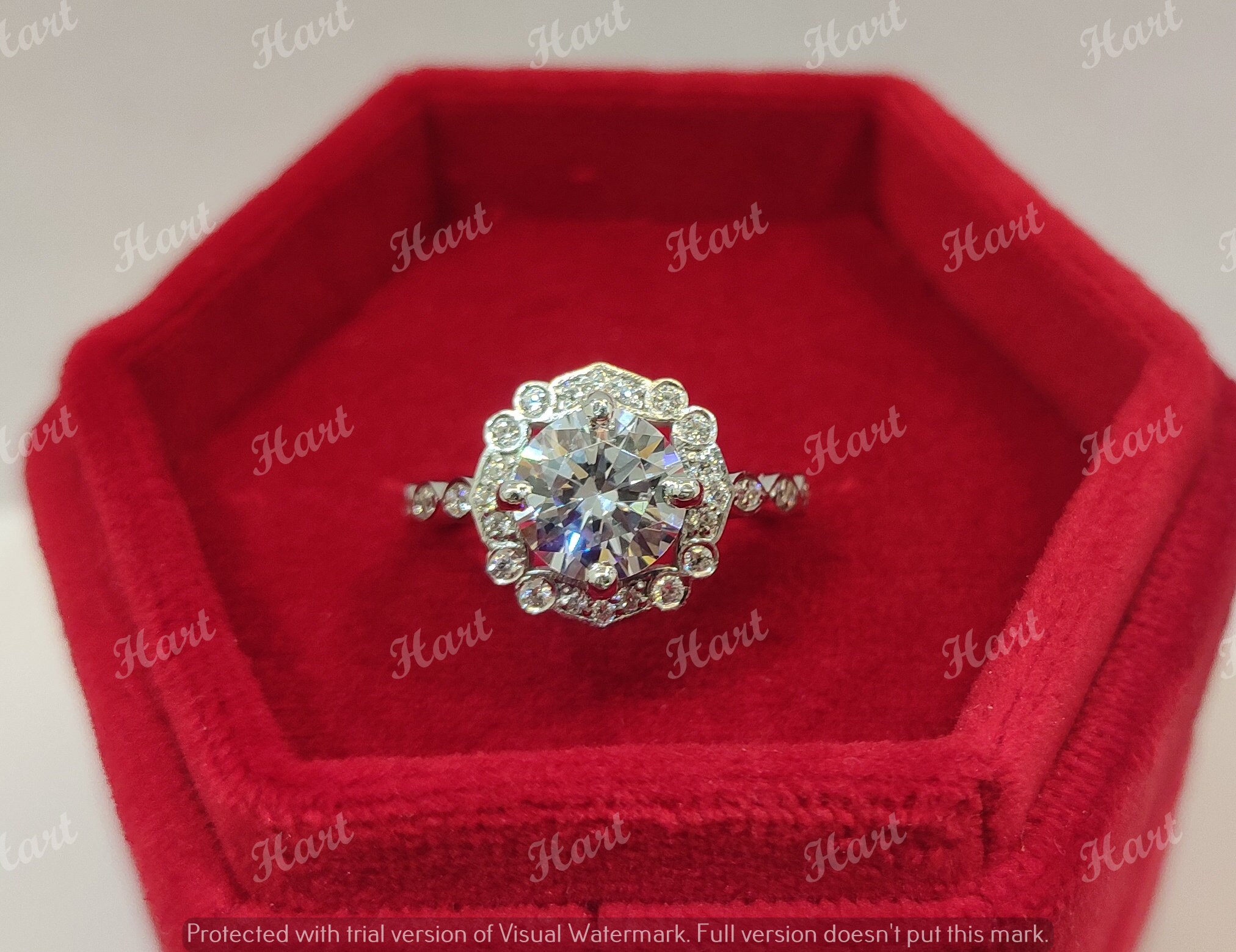 Antique Art Deco 2.20CT Round Cut Diamond Wedding Anniversary Ring in 925 Silver 