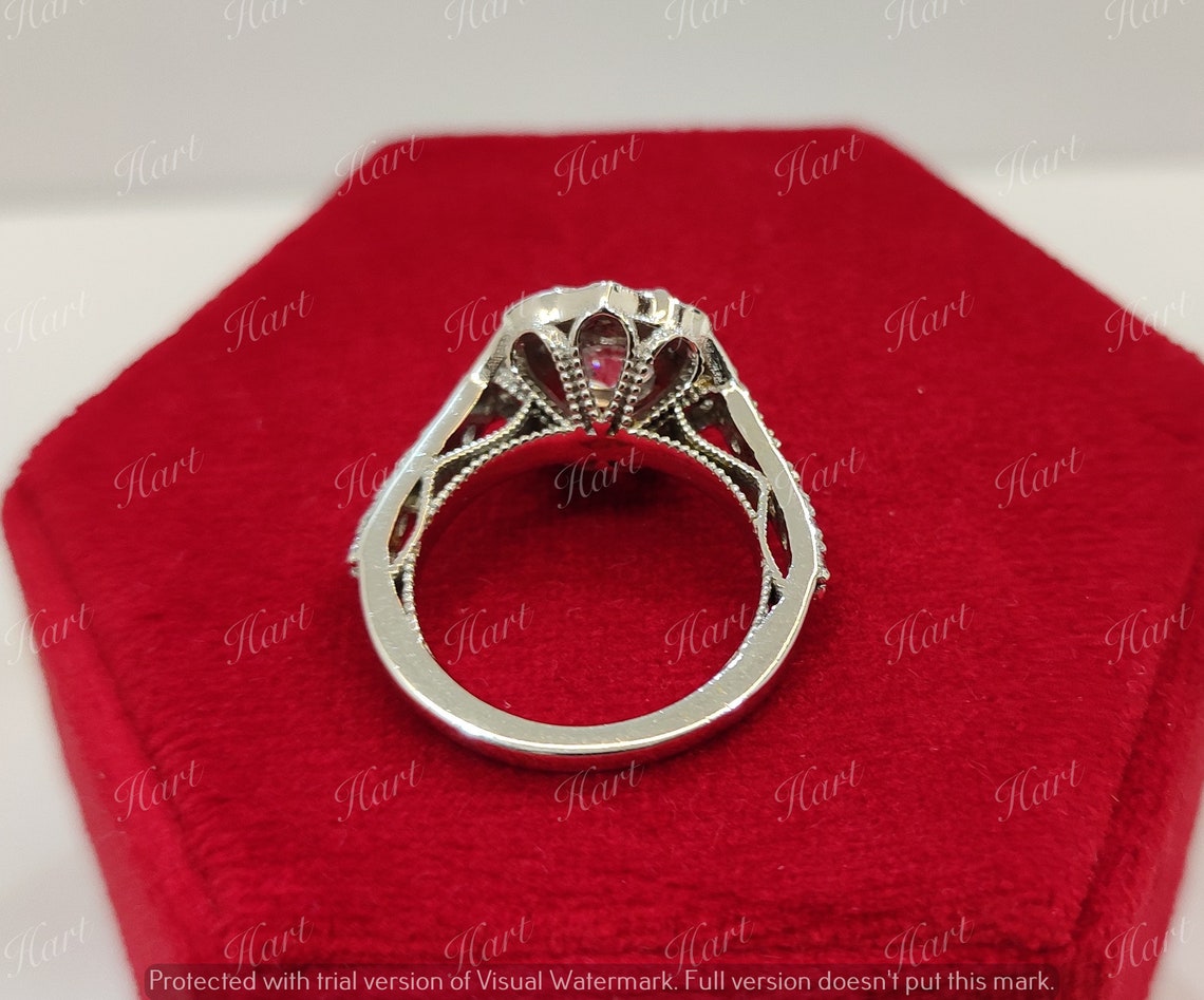 1930s Vintage 2.20ct White Round Diamond Engagement Wedding | Etsy