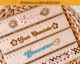 Personalized ruler, wood ruler, school wood ruler, engraved ruler, back to school, gift to school, gift for teacher, school material, ruler