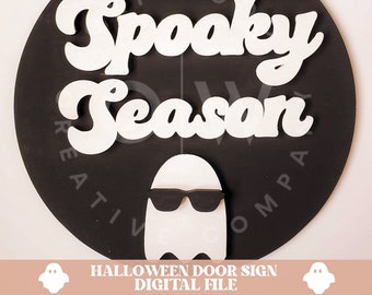 Spooky season door sign svg, halloween door sign svg, halloween svg, spooky svg, halloween decor svg, welcome door sign svg, door sign svg