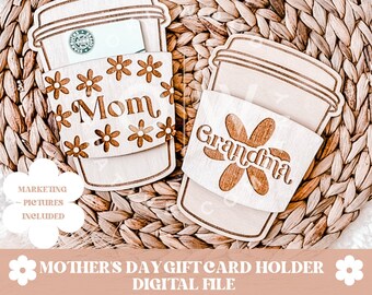 Muttertagsgeschenkkarte svg, Muttertagsgeschenk svg, Glowforge-Datei, Geschenkkarte svg, Mama Geschenk svg, Kaffee Geschenkkarte svg, Kaffeedatei, svg, Mama