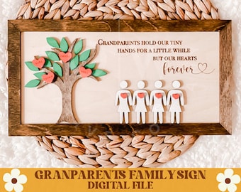 Grandparents sign svg, mothers day sign svg, mothers day svg, family sign svg, tree sign svg, gift for grandma svg, grandma svg, mom svg