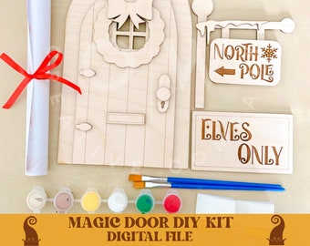 Magic door diy kit svg, christmas door diy svg, christmas diy kit svg, christmas photo prop svg, christmas svg, christmas paint diy svg, svg