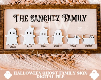 Halloween family sign svg, ghost family sign svg, halloween svg, ghost svg, family sign svg, halloween decor svg, ghost decor svg, spooky