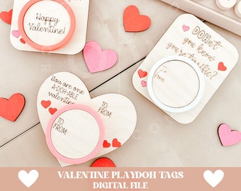 Valentine playdoh tags svg, valentine tags svg, valentine gifts svg, valentine school gift svg, valentine svg, heart svg, playdoh tags svg