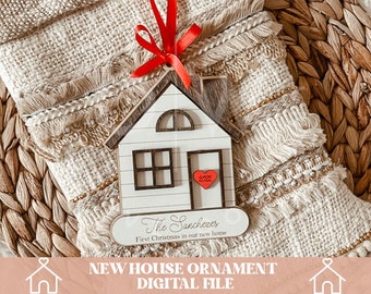 New house ornament svg, first christmas in our new house ornament svg, new house svg, realtor ornament svg, house ornament svg, ornament svg