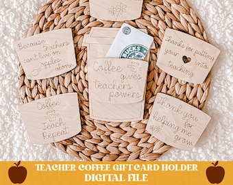 Carta regalo caffè insegnante svg, porta carta regalo caffè svg, carta regalo svg, regalo insegnante svg, regalo di apprezzamento insegnante svg, insegnante svg, svg