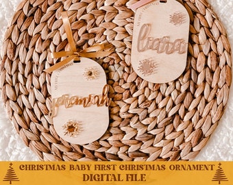 Ornamento del primo Natale del bambino svg, ornamento del primo Natale del bambino svg, ornamento del bambino svg, bambino svg, primo ornamento del primo Natale svg, primo Natale
